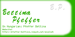 bettina pfeffer business card